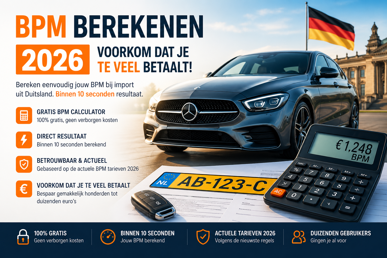 BPM berekenen auto Nederland 2026 calculator
